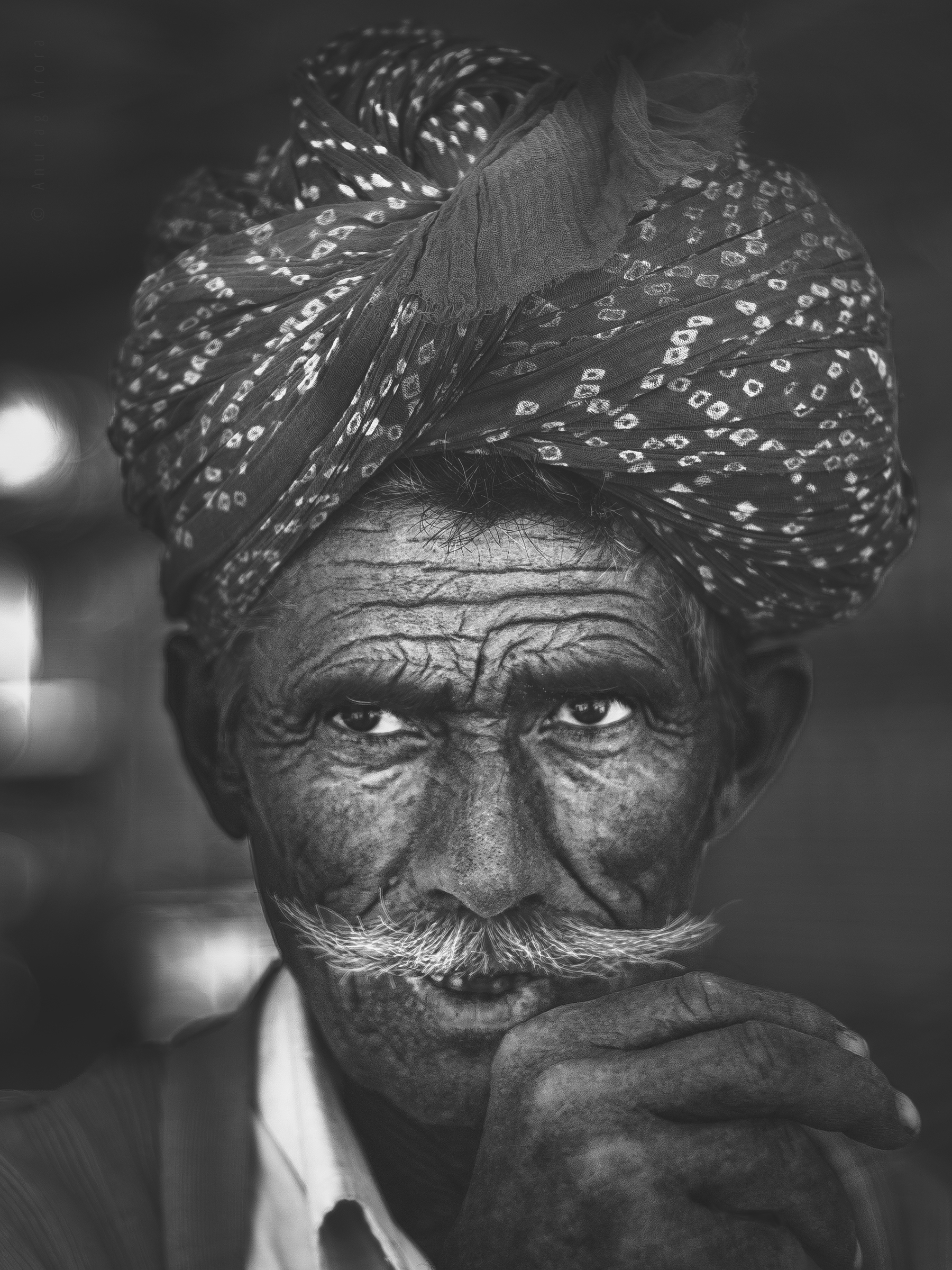 Moustache, Wrinkles & Turban, Rajasthan, India
